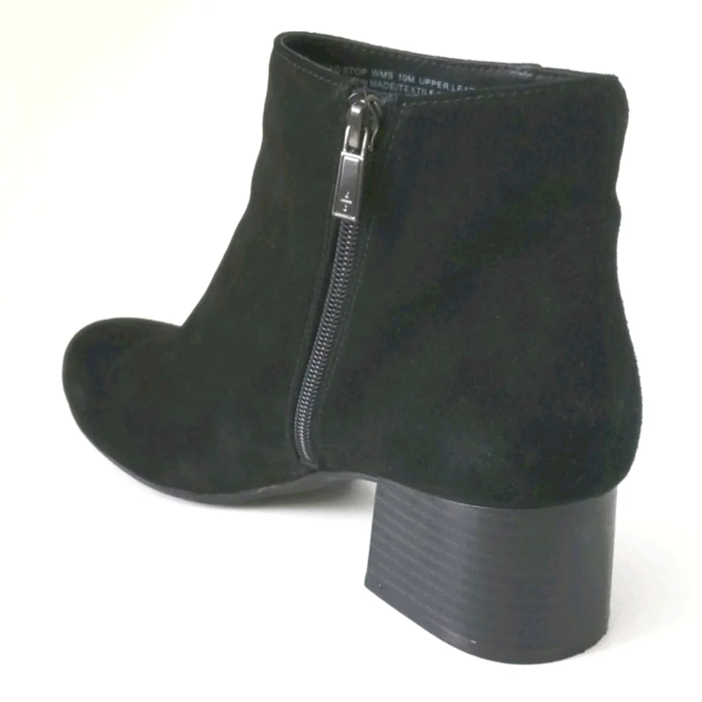 Kenneth Cole Reaction Road Stop Black Suede Leather Ankle Boots 10